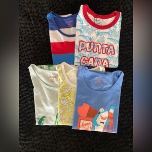 Set of 5 Kids Tops, size 6-7